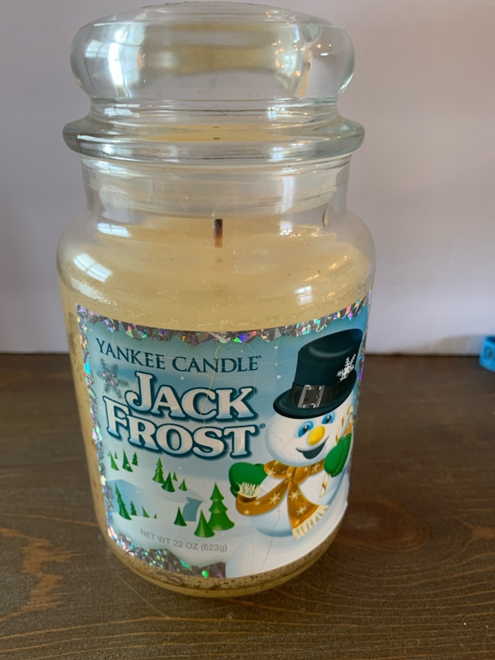 Yankee candles RARE JACK FROST Yankee Candle! W/this Rare Label!